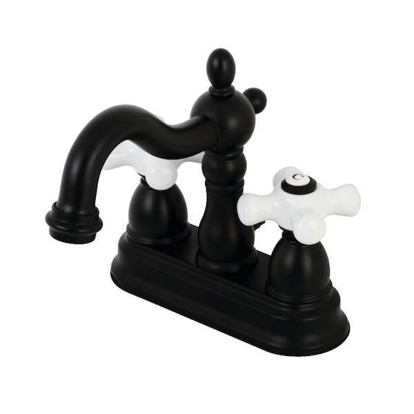 KB1600PX Heritage 4" Centerset Bathroom Faucet, Matte Black